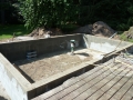 Mauerbau für den Swimspa
