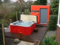 Wirlpool und Sauna farblich aufeinander abgestimmt